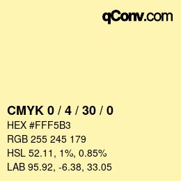 Color code: CMYK 0 / 4 / 30 / 0 | qconv.com