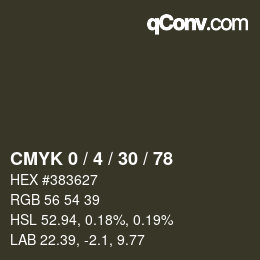 Color code: CMYK 0 / 4 / 30 / 78 | qconv.com