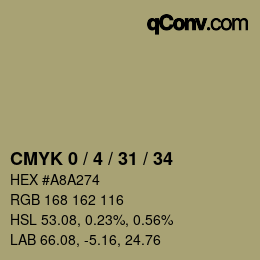 颜色代码: CMYK 0 / 4 / 31 / 34 | qconv.com