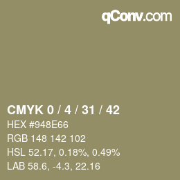 Color code: CMYK 0 / 4 / 31 / 42 | qconv.com