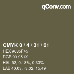 Color code: CMYK 0 / 4 / 31 / 61 | qconv.com