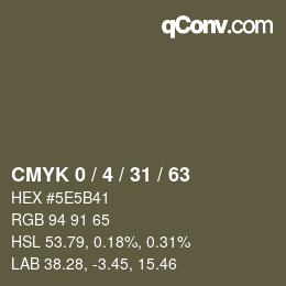 Color code: CMYK 0 / 4 / 31 / 63 | qconv.com