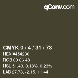 Color code: CMYK 0 / 4 / 31 / 73 | qconv.com