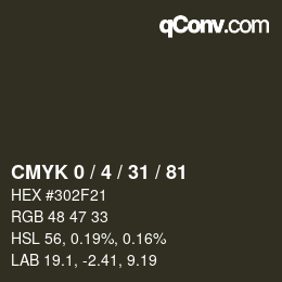 Color code: CMYK 0 / 4 / 31 / 81 | qconv.com