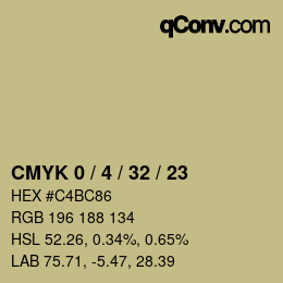 Color code: CMYK 0 / 4 / 32 / 23 | qconv.com