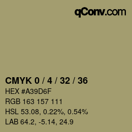 カラーコード: CMYK 0 / 4 / 32 / 36 | qconv.com