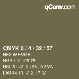 颜色代码: CMYK 0 / 4 / 32 / 57 | qconv.com