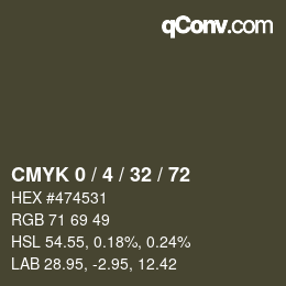 Color code: CMYK 0 / 4 / 32 / 72 | qconv.com