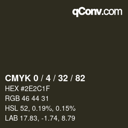 Color code: CMYK 0 / 4 / 32 / 82 | qconv.com