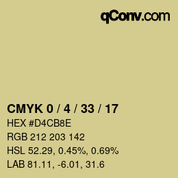 Color code: CMYK 0 / 4 / 33 / 17 | qconv.com