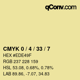 Color code: CMYK 0 / 4 / 33 / 7 | qconv.com