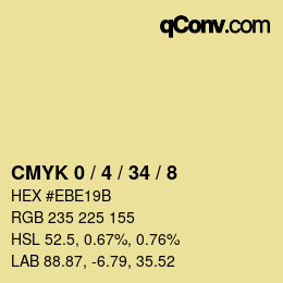 Color code: CMYK 0 / 4 / 34 / 8 | qconv.com