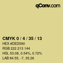 颜色代码: CMYK 0 / 4 / 35 / 13 | qconv.com