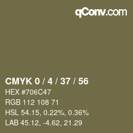 Color code: CMYK 0 / 4 / 37 / 56 | qconv.com