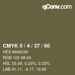 カラーコード: CMYK 0 / 4 / 37 / 60 | qconv.com