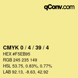 Color code: CMYK 0 / 4 / 39 / 4 | qconv.com