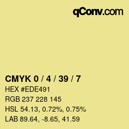 Color code: CMYK 0 / 4 / 39 / 7 | qconv.com