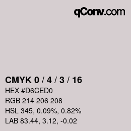 Color code: CMYK 0 / 4 / 3 / 16 | qconv.com
