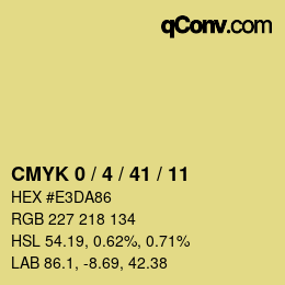 Color code: CMYK 0 / 4 / 41 / 11 | qconv.com