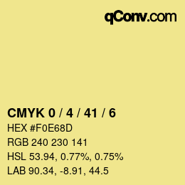 Color code: CMYK 0 / 4 / 41 / 6 | qconv.com