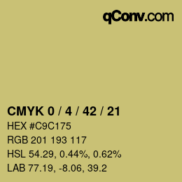 Color code: CMYK 0 / 4 / 42 / 21 | qconv.com