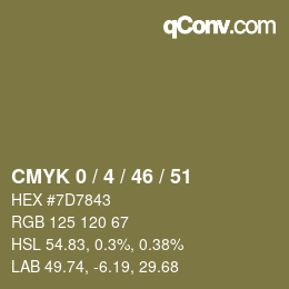 颜色代码: CMYK 0 / 4 / 46 / 51 | qconv.com