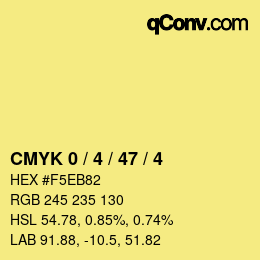 Color code: CMYK 0 / 4 / 47 / 4 | qconv.com