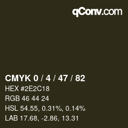 Color code: CMYK 0 / 4 / 47 / 82 | qconv.com