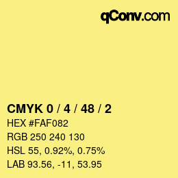 Color code: CMYK 0 / 4 / 48 / 2 | qconv.com