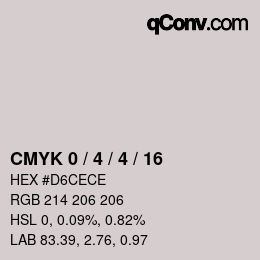 Color code: CMYK 0 / 4 / 4 / 16 | qconv.com