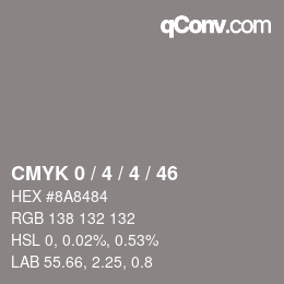 Color code: CMYK 0 / 4 / 4 / 46 | qconv.com