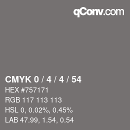 Color code: CMYK 0 / 4 / 4 / 54 | qconv.com