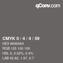 Color code: CMYK 0 / 4 / 4 / 59 | qconv.com