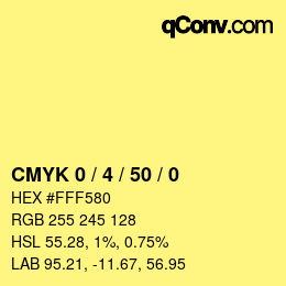 Color code: CMYK 0 / 4 / 50 / 0 | qconv.com