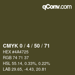 Color code: CMYK 0 / 4 / 50 / 71 | qconv.com