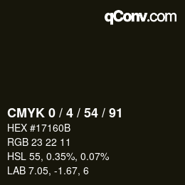 Color code: CMYK 0 / 4 / 54 / 91 | qconv.com