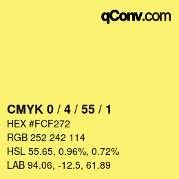 Color code: CMYK 0 / 4 / 55 / 1 | qconv.com