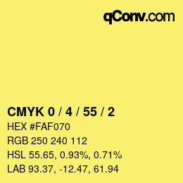 Color code: CMYK 0 / 4 / 55 / 2 | qconv.com