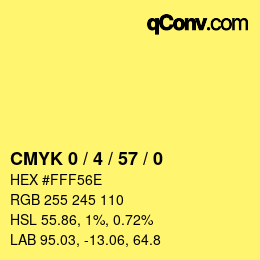 Color code: CMYK 0 / 4 / 57 / 0 | qconv.com