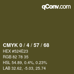 颜色代码: CMYK 0 / 4 / 57 / 68 | qconv.com