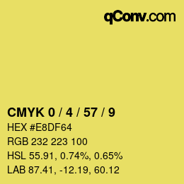 Color code: CMYK 0 / 4 / 57 / 9 | qconv.com