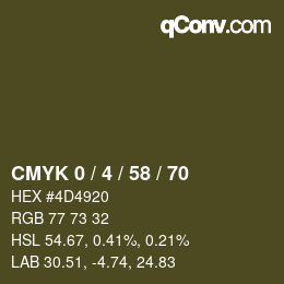 Color code: CMYK 0 / 4 / 58 / 70 | qconv.com