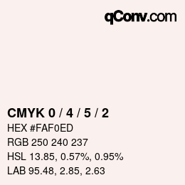 Código de color: CMYK 0 / 4 / 5 / 2 | qconv.com