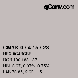 Color code: CMYK 0 / 4 / 5 / 23 | qconv.com