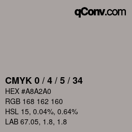 Color code: CMYK 0 / 4 / 5 / 34 | qconv.com
