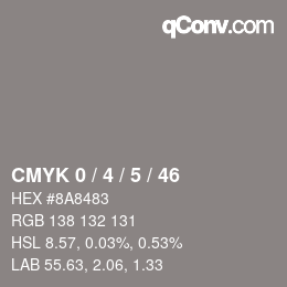 Color code: CMYK 0 / 4 / 5 / 46 | qconv.com