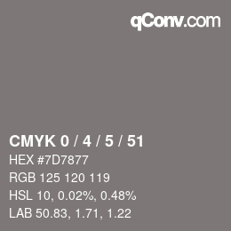 Color code: CMYK 0 / 4 / 5 / 51 | qconv.com