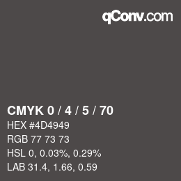 Color code: CMYK 0 / 4 / 5 / 70 | qconv.com