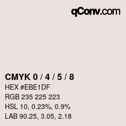 カラーコード: CMYK 0 / 4 / 5 / 8 | qconv.com