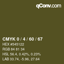 Color code: CMYK 0 / 4 / 60 / 67 | qconv.com